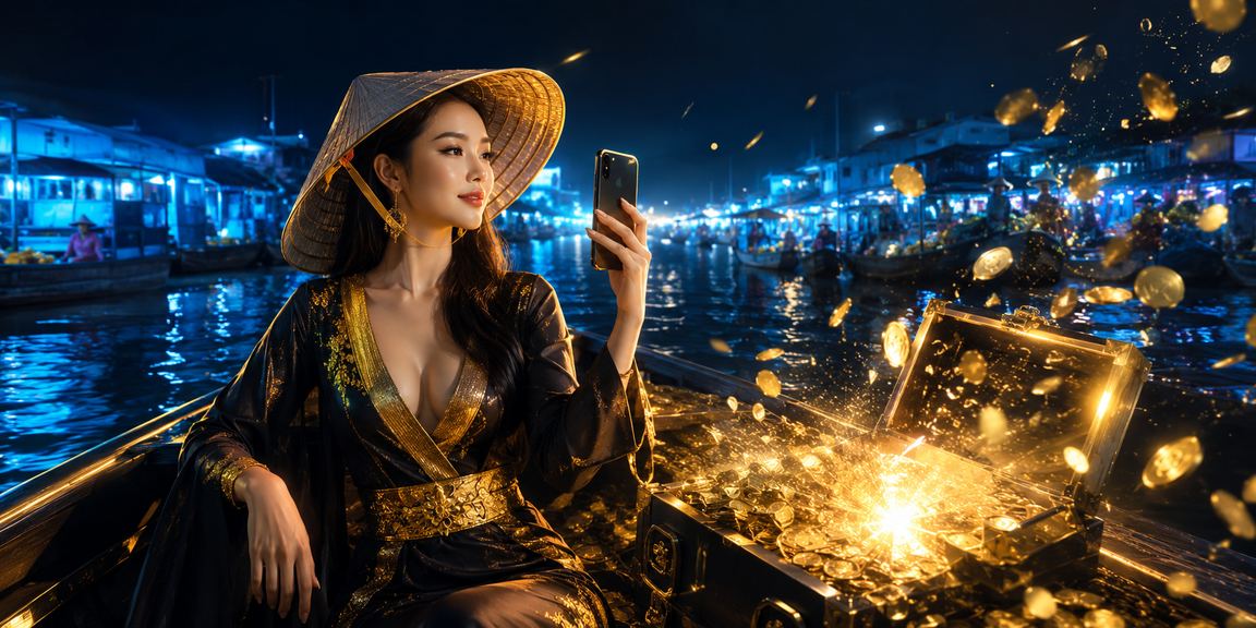 Người dùng VIP tại Cần Thơ nhận thưởng bonus với hình ảnh nón lá truyền thống Việt Nam
