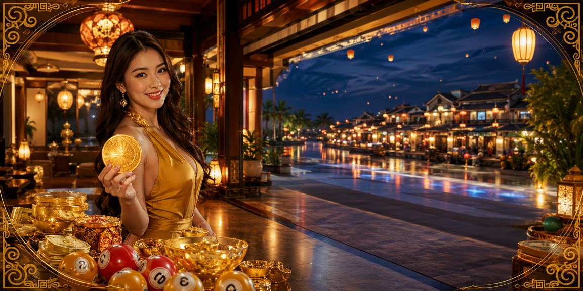 Không khí xổ số và đèn lồng rực rỡ tại Hội An về đêm