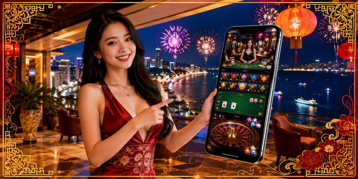 Người dùng mở app casino trực tuyến trên điện thoại tại bãi biển Vũng Tàu